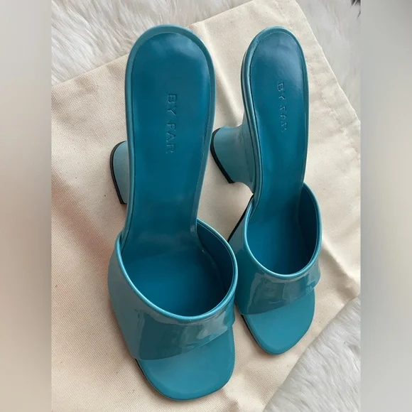 New! BY FAR Blue Heels - Picture 2 of 9
